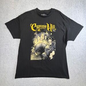 Cypress Hill Graphic T Shirt Black Cross Colours XL Hip Hop Rap Music Tee